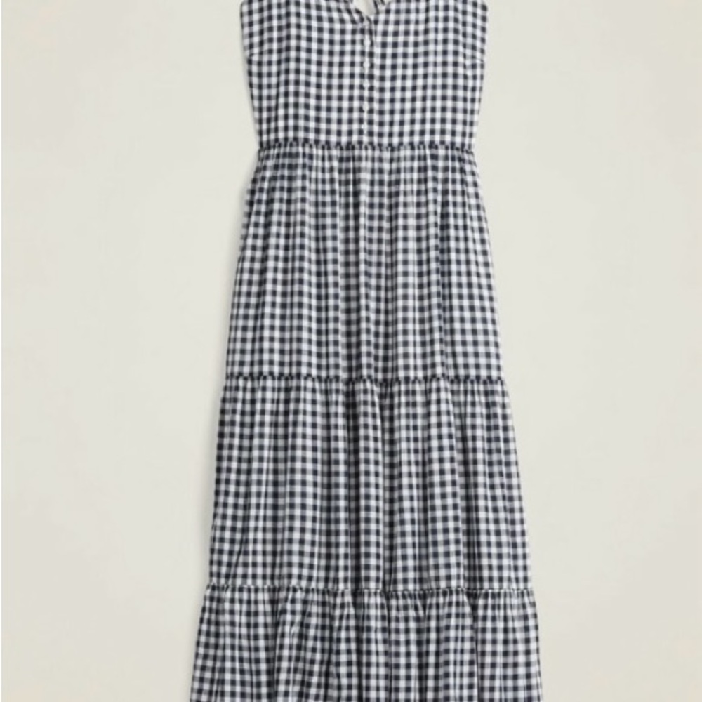 Old Navy Black & White Gingham Tiered Maxi Sundress - Size S